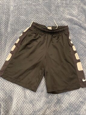 Nike Black Kids Athletic Shorts with White Side Panels